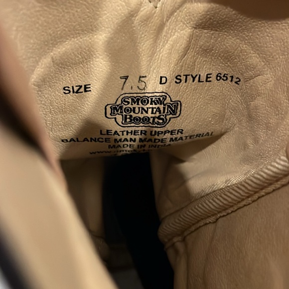 Smoky Mountain Willow Leather Boot with Studs Beige Western Cowboy Women SZ 7.5 - Picture 8 of 11